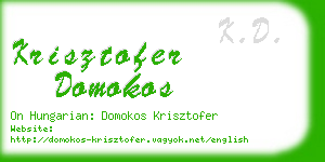 krisztofer domokos business card